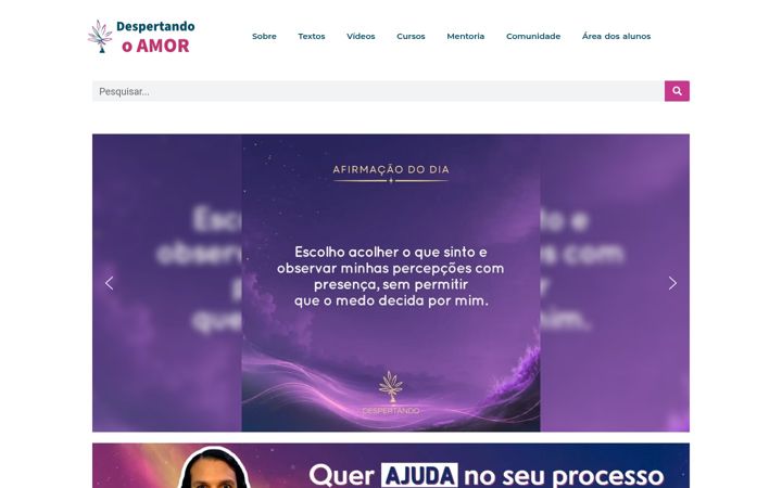 Ekraanipilt saidist despertando.com.br