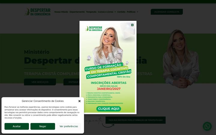 Screenshot of despertardaconsciencia.com