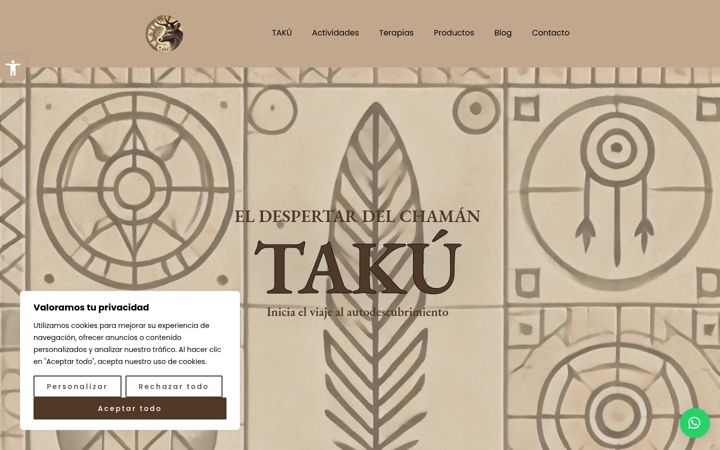 Screenshot di despertardelchaman-taku.es