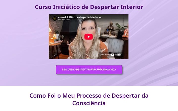 Ekraanipilt saidist despertariniciatico.com.br