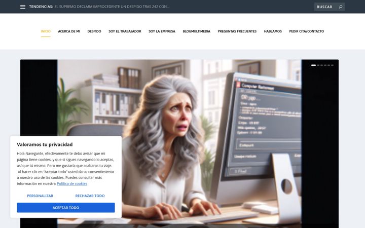 Captură de ecran a despido.net
