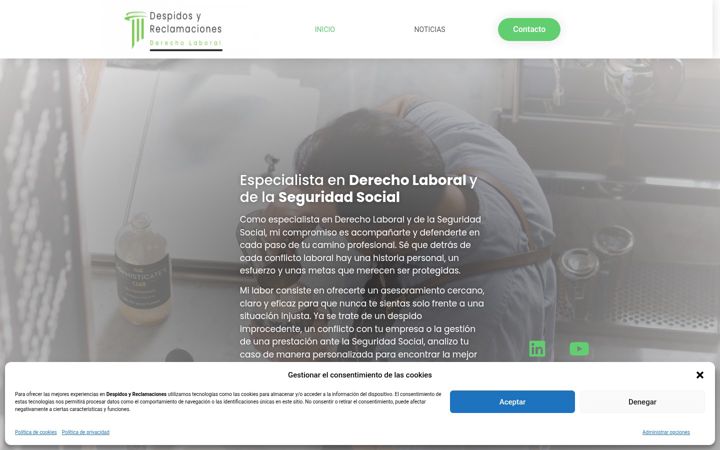 Screenshot of despidosyreclamaciones.com
