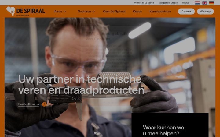 Screenshot of despiraal.nl