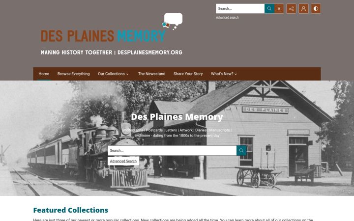 Ekrano kopija desplainesmemory.org