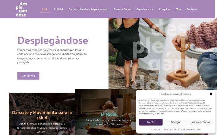 Screenshot of desplegandose.com