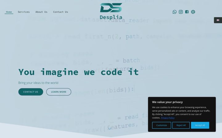Screenshot of desplia.com