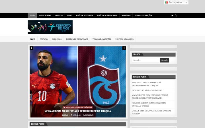Screenshot of desportoreimoz.com