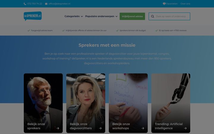 Екранна снимка на despreker.nl