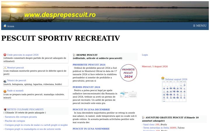 Screenshot stránky desprepescuit.ro