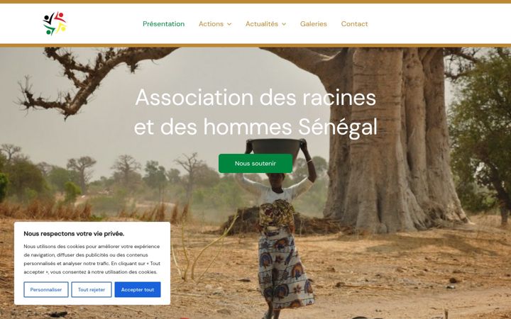 Screenshot of desracinesetdeshommessenegal.org