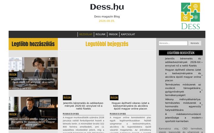 Zrzut ekranu dess.hu