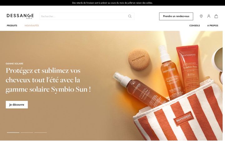 Screenshot of dessange.com
