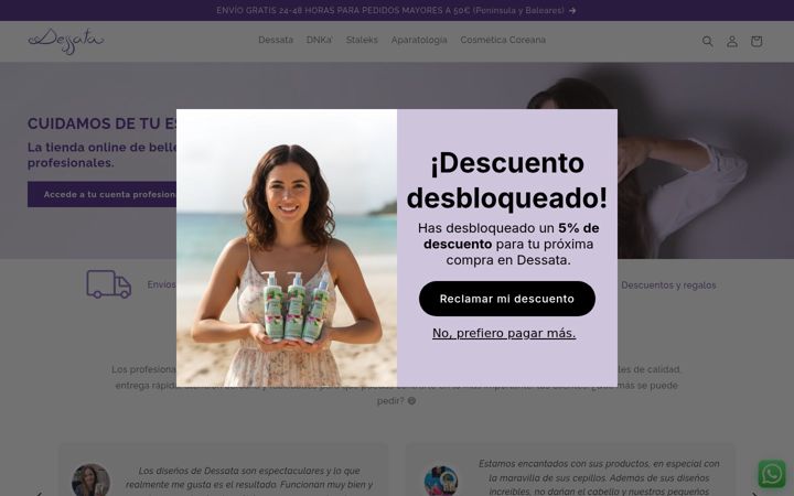 Screenshot of dessata.com