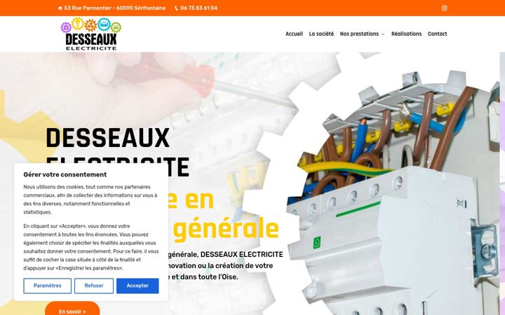 Screenshot of desseaux-electricite.fr