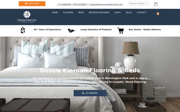 Skærmbillede af dessiekiernancarpets.ie