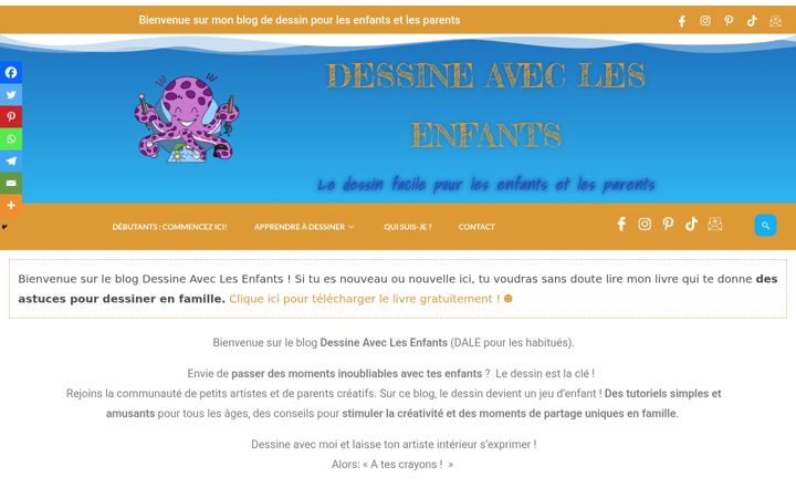 Screenshot of dessineaveclesenfants.com
