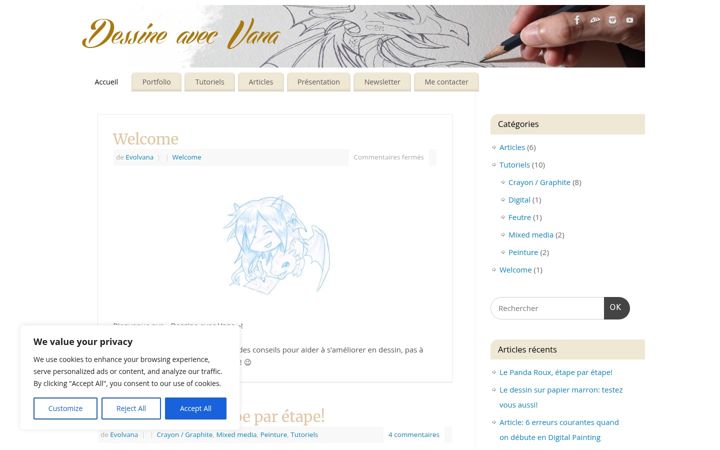 Screenshot of dessineavecvana.fr