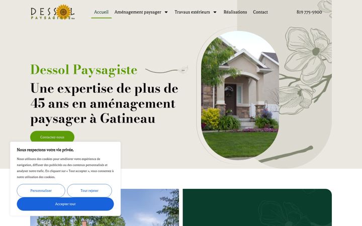 Screenshot of dessolpaysagisteltd.com