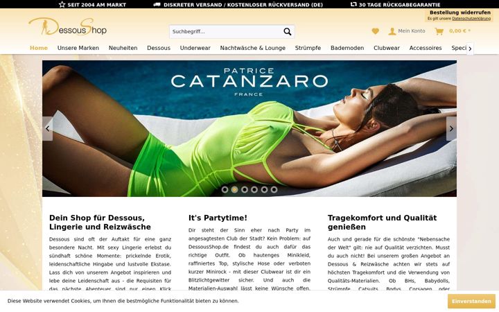 Screenshot of dessousshop.de