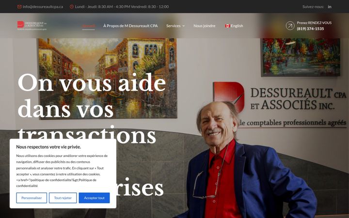 Screenshot von dessureaultcpa.ca