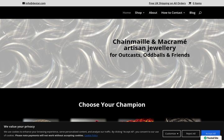 Screenshot of destai.com