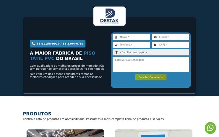 Ekraanipilt saidist destakacessibilidade.com.br