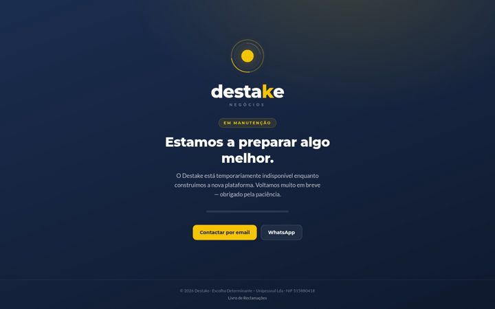 Captură de ecran a destake.pt