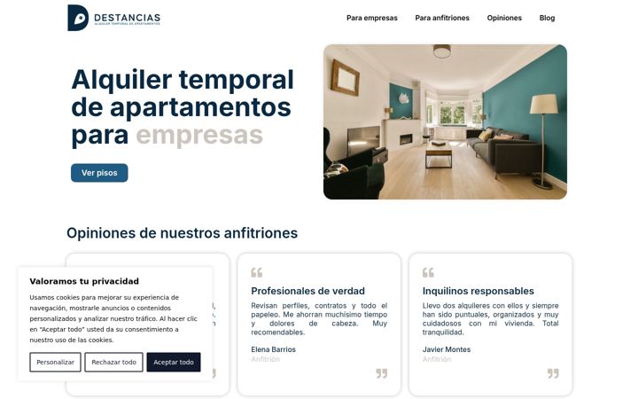 Screenshot of destancias.com