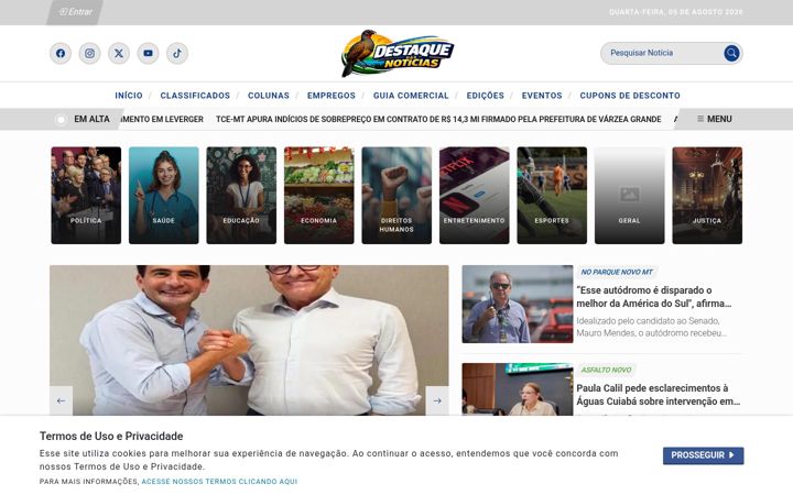 Screenshot van destaquedasnoticias.com.br