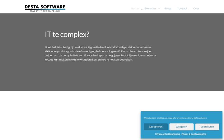 Screenshot di destasoftware.nl