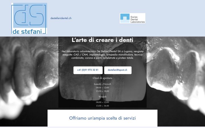 Screenshot of destefanidental.ch