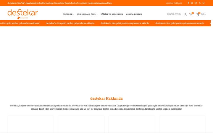 Screenshot of destekar.org