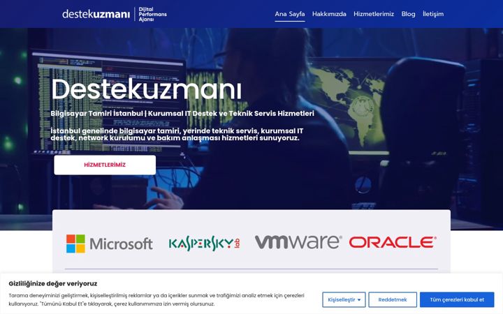 Screenshot of destekuzmani.com