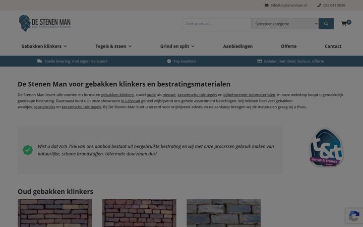 Screenshot of destenenman.nl