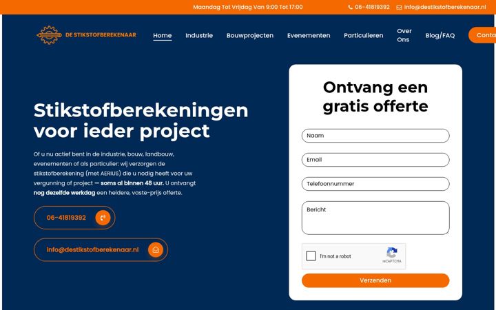 Skærmbillede af destikstofberekenaar.nl
