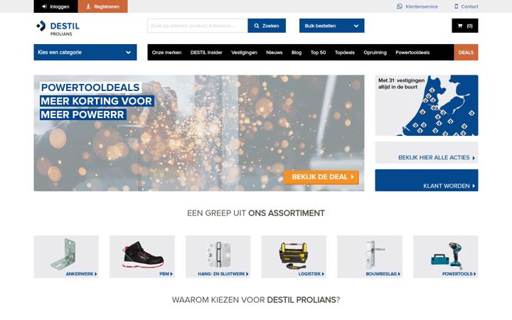 Screenshot di destil.nl