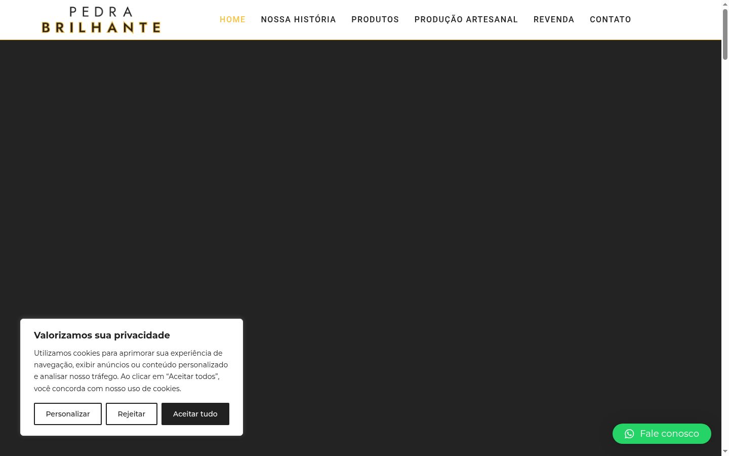 Captura de pantalla del banner de consentimiento mostrado antes de cualquier interacción