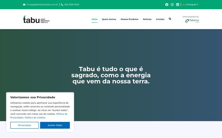 Screenshot van destilariatabu.com.br