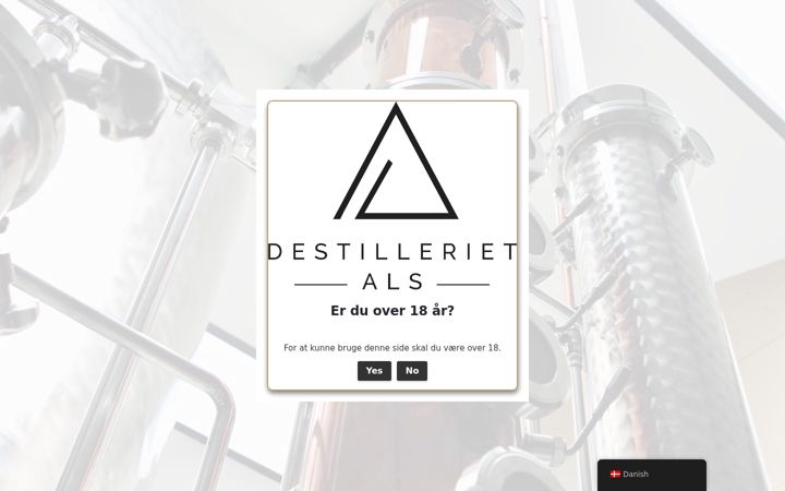 Skærmbillede af destillerietals.dk