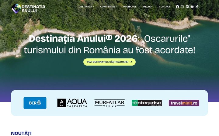 Screenshot stránky destinatiaanului.ro