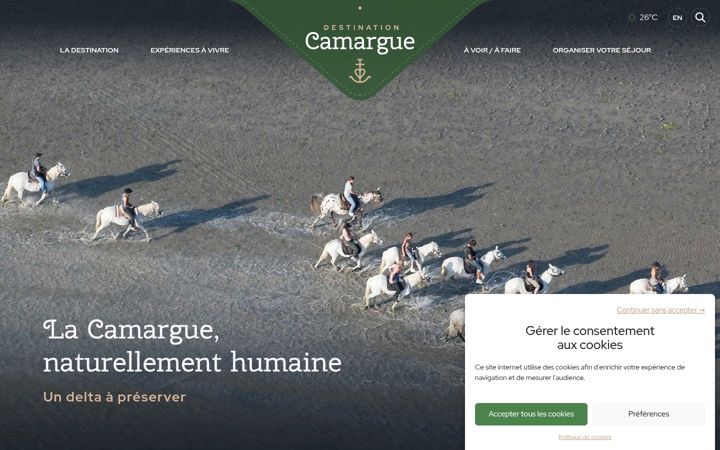 Screenshot του destination-camargue.fr