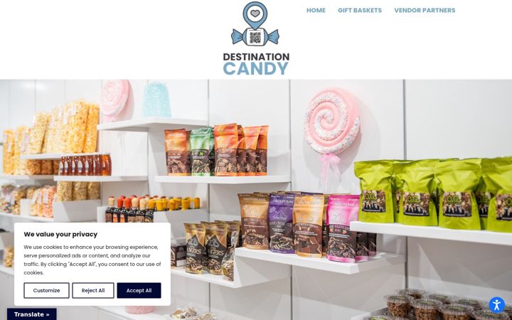 Screenshot of destination-candy.com