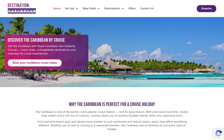 Skjermbilde av destination-caribbean.co.uk