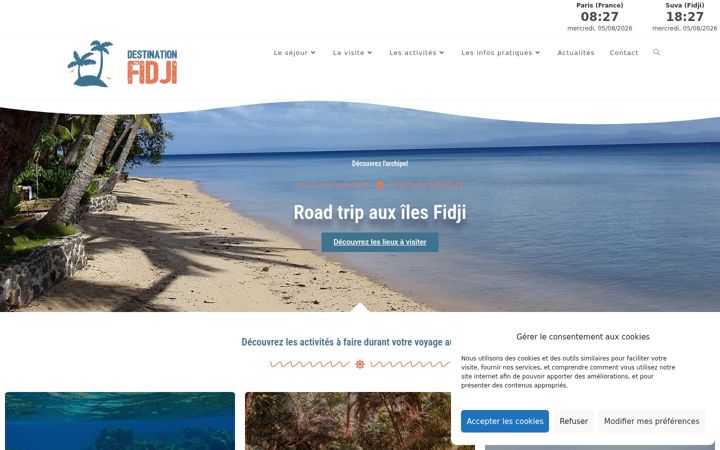 Screenshot of destination-fidji.com