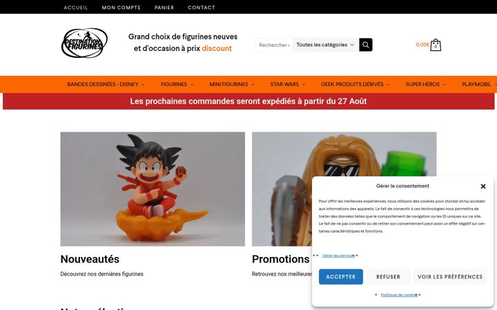 Screenshot του destination-figurines.fr