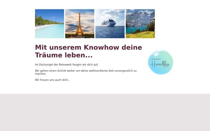 Screenshot of destination-himmelblau-reisen.de