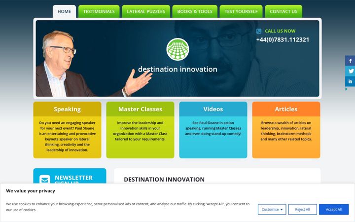 Screenshot of destination-innovation.com