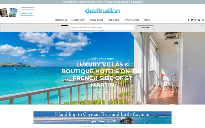 Screenshot of destination-magazines.com