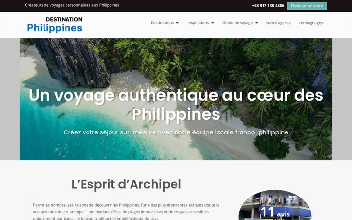 Screenshot του destination-philippines.fr