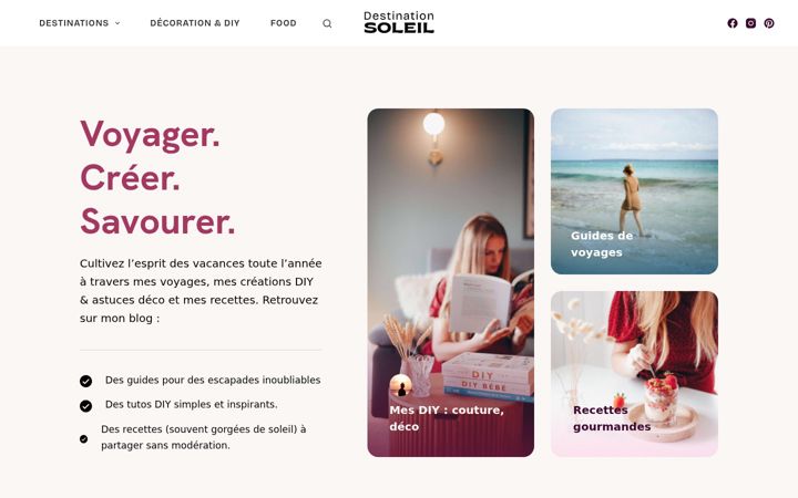 Screenshot of destination-soleil.fr